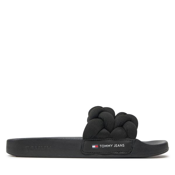 Tommy Jeans Natikači Tommy Jeans Tjw Braided Slide EN0EN02450 Črna