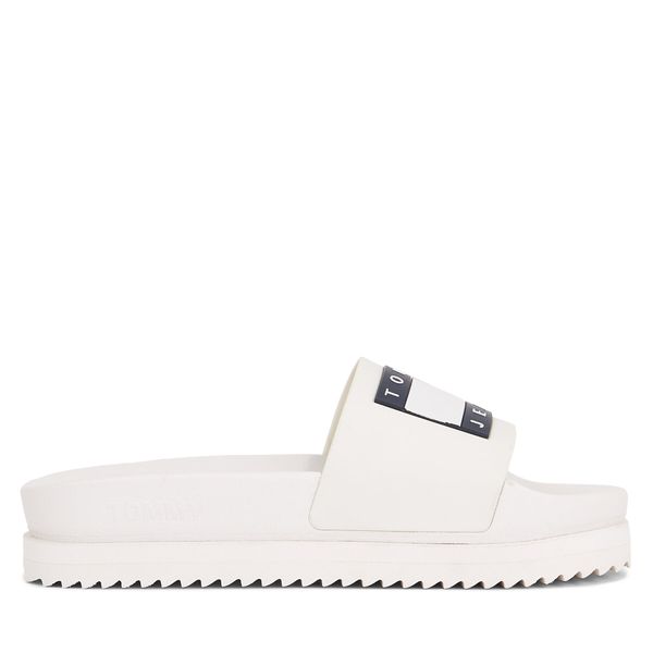 Tommy Jeans Natikači Tommy Jeans Tjw Elevated Flatform Slide EN0EN02451 Écru