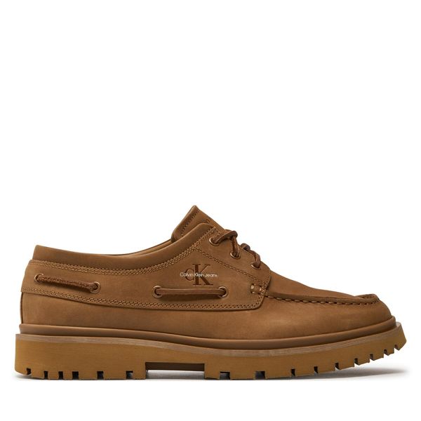 Calvin Klein Jeans Nizki čevlji Calvin Klein Jeans Hybrid Boat Shoe Slipon Lh Btw YM0YM00937 Triple Tobacco Brown GWB