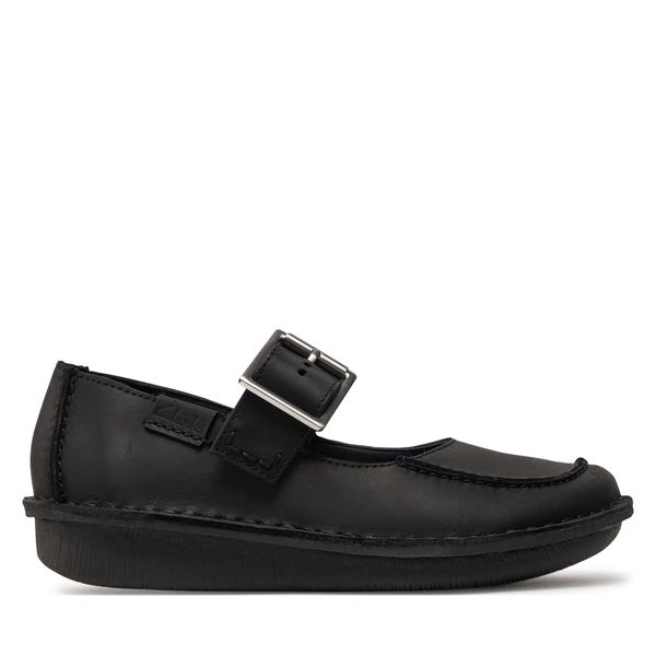 Clarks Nizki čevlji Clarks Funny Bar 26176442 Black Oily Lea