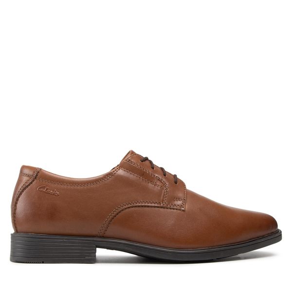 Clarks Nizki čevlji Clarks Tilden Plain 261300977 Rjava