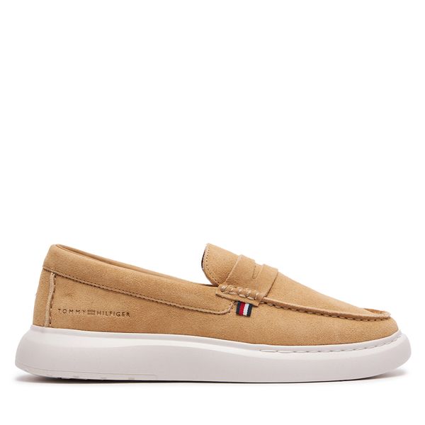 Tommy Hilfiger Nizki čevlji Tommy Hilfiger Hilfiger Suede Hybrid Loafer FM0FM04440 Bež