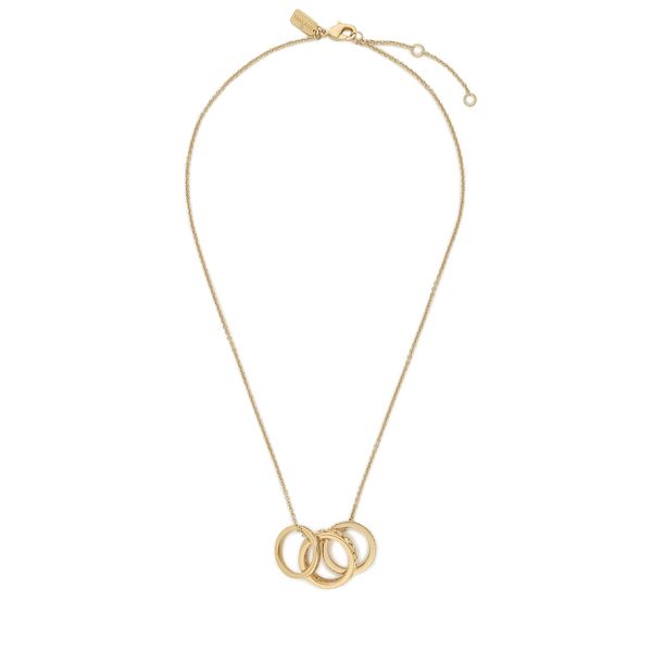 Coach Ogrlica Coach Signature Openwork Pendant Necklace 37422694GLD710 Zlata