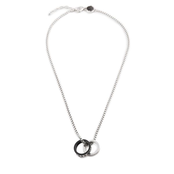 Diesel Ogrlica Diesel Double Pendant Only The Brave DX1168040 Srebrna