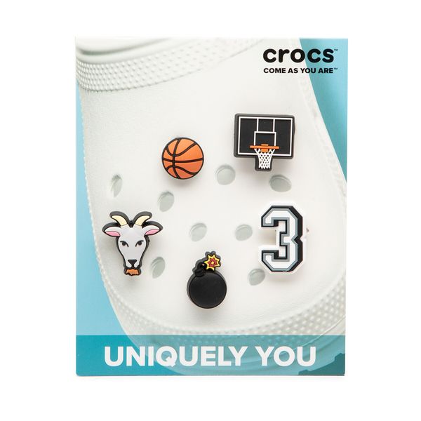 Crocs Okrasek za obutev Crocs Jibbitz Basketball Star 5 pack 10009750 Črna