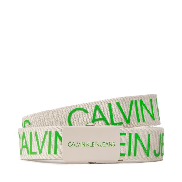 Calvin Klein Jeans Otroški pas Calvin Klein Jeans Canvas Logo Belt IU0IU00125 Bež