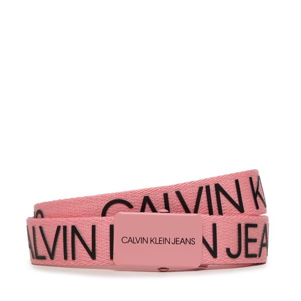 Calvin Klein Jeans Otroški pas Calvin Klein Jeans Canvas Logo Belt IU0IU00125 Roza