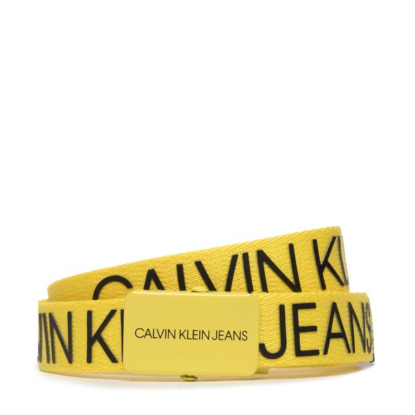 Calvin Klein Jeans Otroški pas Calvin Klein Jeans Canvas Logo Belt IU0IU00125 Rumena