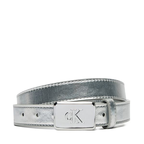 Calvin Klein Jeans Otroški pas Calvin Klein Jeans Metallic Buckle Belt IU0IU00666 Srebrna