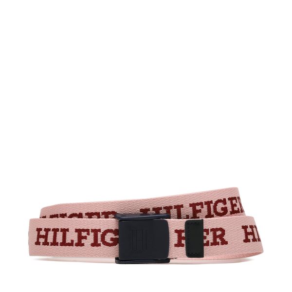 Tommy Hilfiger Otroški pas Tommy Hilfiger Corporate Hilfiger Webbing Belt AU0AU01740 Roza