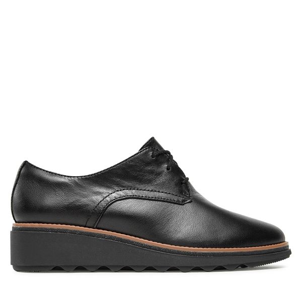 Clarks Oxford čevlji Clarks Sharon Rae 261754164 Črna