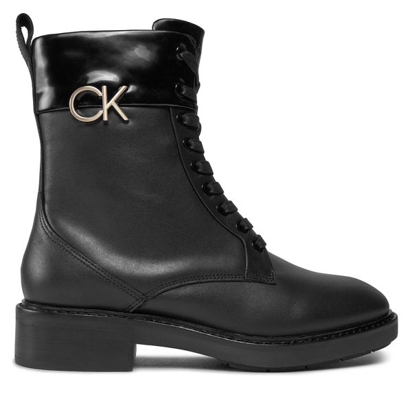 Calvin Klein Pohodni čevlji Calvin Klein Rubber Sole Combat Boot W/Hw HW0HW01717 Ck Black BEH