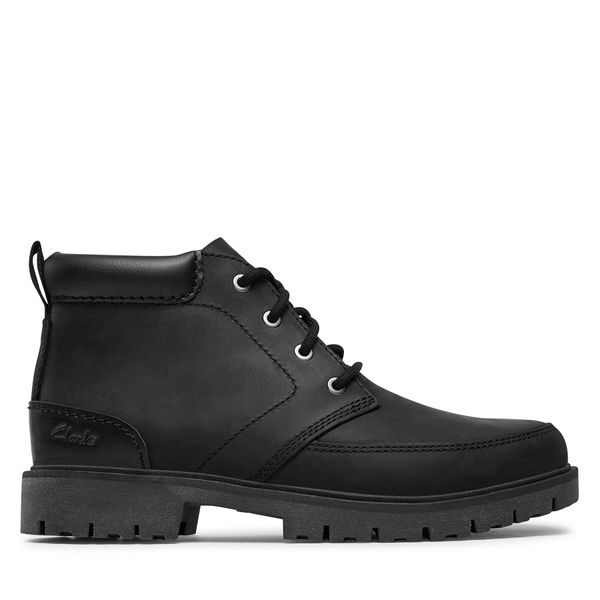 Clarks Pohodni čevlji Clarks Rossdale Mid 261734547 Black Leather