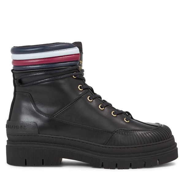 Tommy Hilfiger Pohodni čevlji Tommy Hilfiger Corporate Feminine Outdoor Boot FW0FW07501 Črna