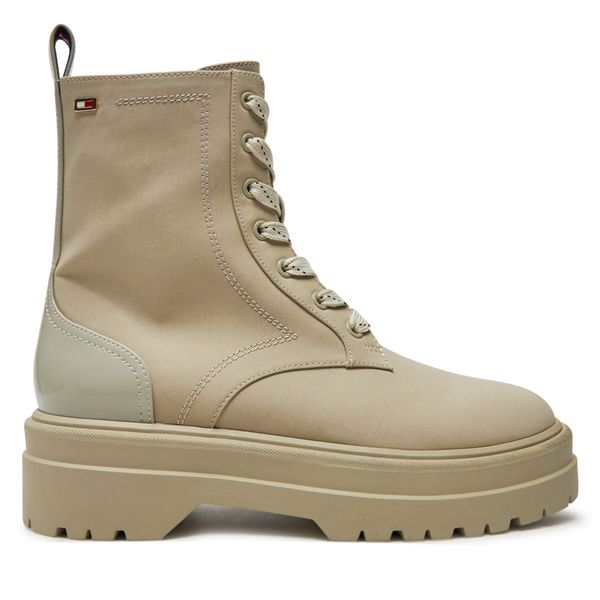 Tommy Hilfiger Pohodni čevlji Tommy Hilfiger Flag Ventile Lace Up Boot FW0FW08287 Bež