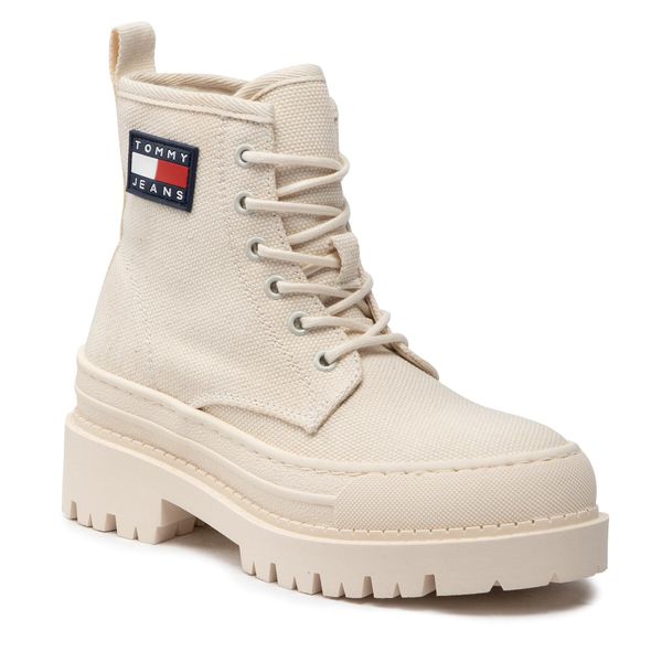 Tommy Jeans Pohodni čevlji Tommy Jeans Foxing Boot EN0EN01903 Bež