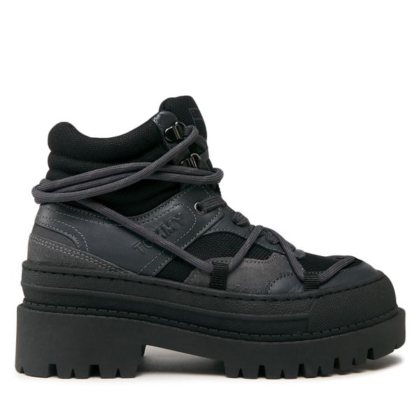 Tommy Jeans Pohodni čevlji Tommy Jeans Tjw Hybrid Boot EN0EN02338 Black / New Charcoal BDS