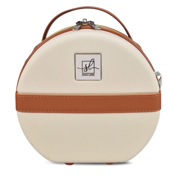 Semi Line Potovalni kovček Semi Line T5670-1 Bela