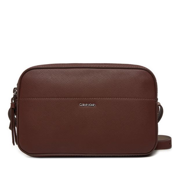 Calvin Klein Ročna torba Calvin Klein Ck Business Camera Bag_Saffiano K60K612571 Rjava