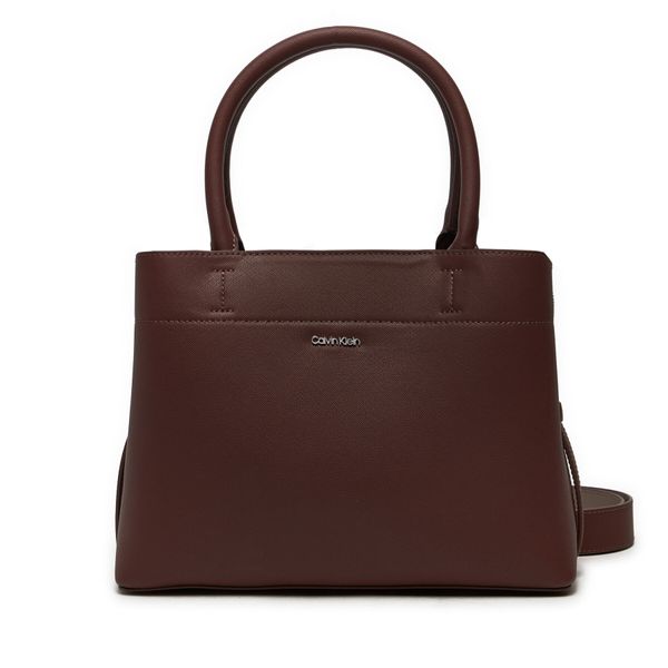 Calvin Klein Ročna torba Calvin Klein Ck Business Medium Tote_Saffiano K60K612572 Rjava