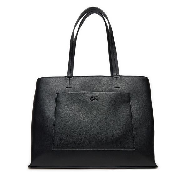 Calvin Klein Ročna torba Calvin Klein Ck Daily Medium Tote Pebble K60K612113 Črna