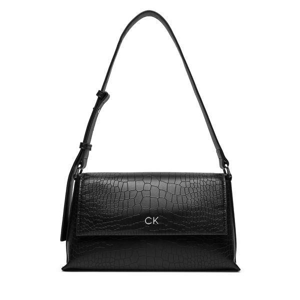 Calvin Klein Ročna torba Calvin Klein Ck Daily Shoulder Bag_Croco K60K612142 Črna