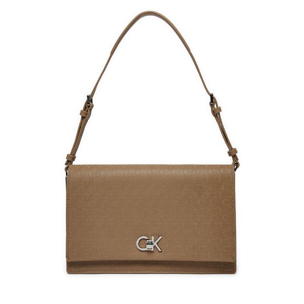 Calvin Klein Ročna torba Calvin Klein Ck Elongated Shoulder Bag_Mono K60K613139 Bež