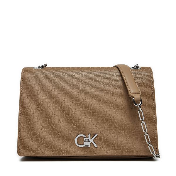 Calvin Klein Ročna torba Calvin Klein Ck Medium Conv Shoulder Bag_Mono K60K613138 Bež