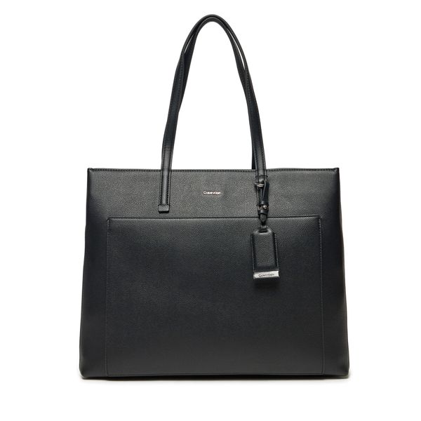 Calvin Klein Ročna torba Calvin Klein Ck Must Medium Shopper_Caviar K60K613086 Črna