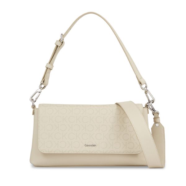 Calvin Klein Ročna torba Calvin Klein Ck Must Shoulder Bag_Epi Mono K60K611762 Bež