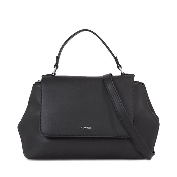 Calvin Klein Ročna torba Calvin Klein Ck Must Top Handle Tote W/Flap K60K611043 Ck Black BAX