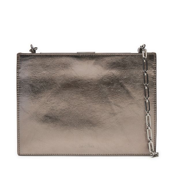 Calvin Klein Ročna torba Calvin Klein Ck Night Square Crossbody_Shiny K60K612793 Srebrna