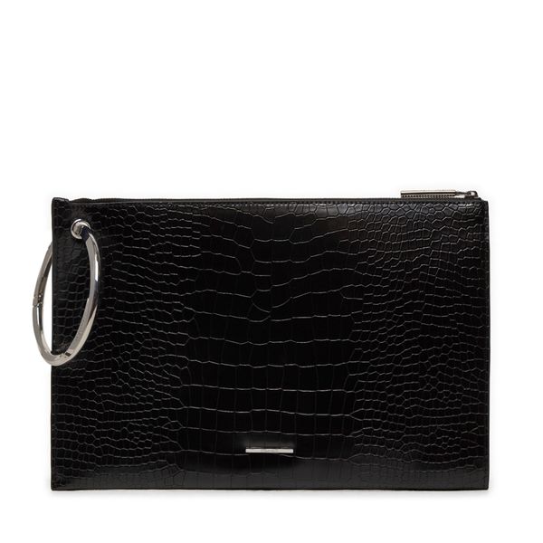 Calvin Klein Ročna torba Calvin Klein Ck Ring Clutch_Croco K60K612180 Črna