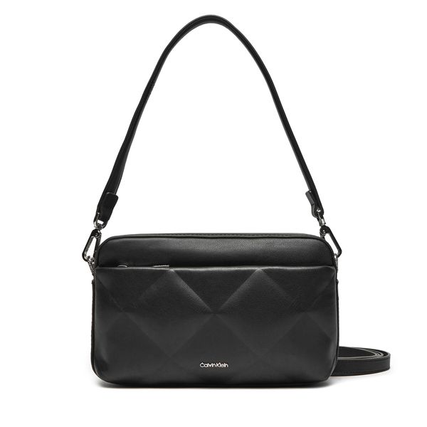 Calvin Klein Ročna torba Calvin Klein Diamond Quilt Camera Bag W/Pkt K60K612907 Črna