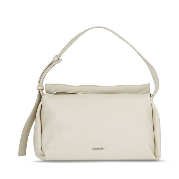 Calvin Klein Ročna torba Calvin Klein Elevated Soft Shoulder Bag Sm K60K610756 Écru