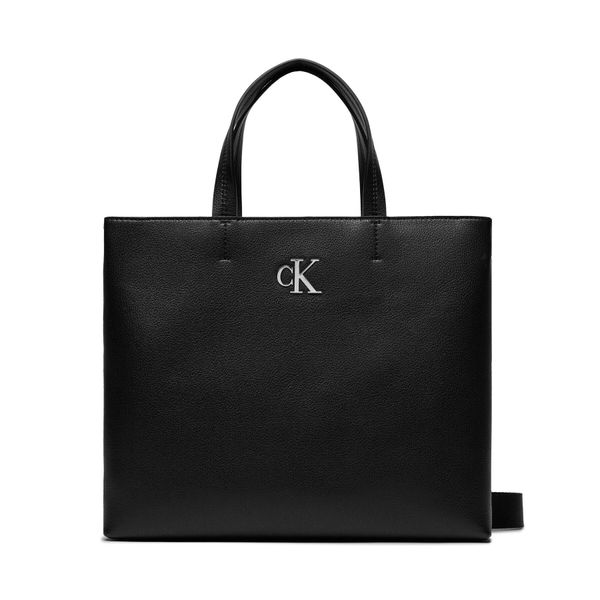 Calvin Klein Jeans Ročna torba Calvin Klein Jeans Minimal Monogram Slim Tote26 K60K611552 Črna