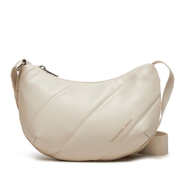 Calvin Klein Jeans Ročna torba Calvin Klein Jeans Quilted Crescent Cb Bag24 K60K612370 Bež