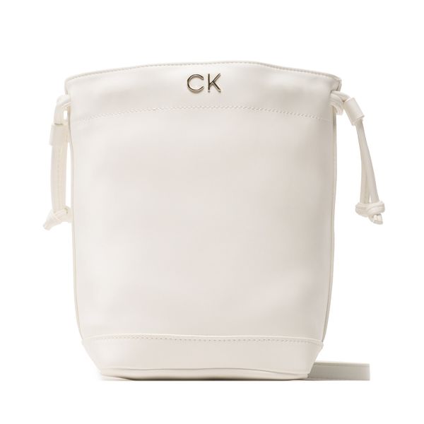 Calvin Klein Jeans Ročna torba Calvin Klein Jeans Re-Lock Drawstring Bag Mini K60K610450 Bela