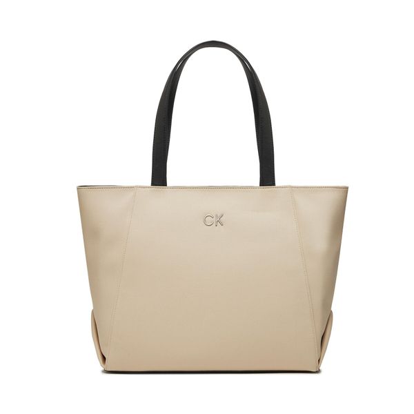 Calvin Klein Jeans Ročna torba Calvin Klein Jeans Re-Lock Seasonal Shopper_Canvas K60K611446 Écru