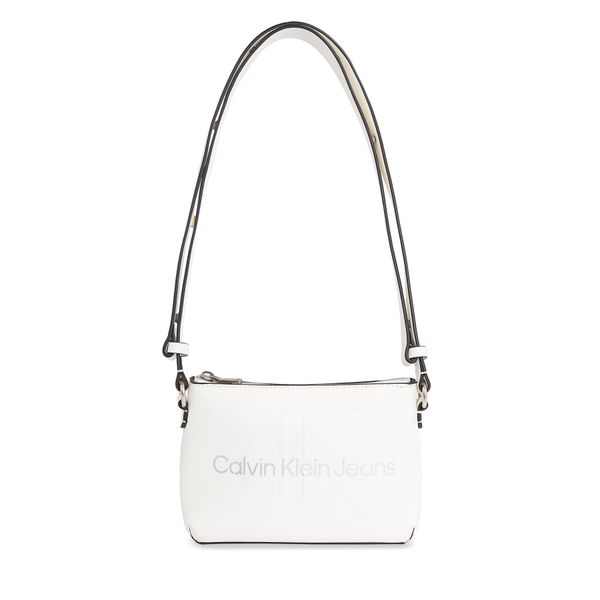 Calvin Klein Jeans Ročna torba Calvin Klein Jeans Sculpted Camera Pouch21 Mono K60K610681 White/Silver Logo 0LI