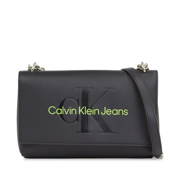 Calvin Klein Jeans Ročna torba Calvin Klein Jeans Sculpted Ew Flap Conv25 Mono K60K611866 Črna