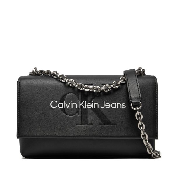 Calvin Klein Jeans Ročna torba Calvin Klein Jeans Sculpted Ew Flat W/Chain25 Mono K60K612221 Črna