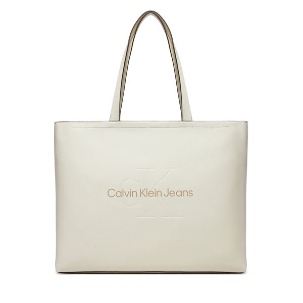 Calvin Klein Jeans Ročna torba Calvin Klein Jeans Sculpted Slim K60K612222 Bela