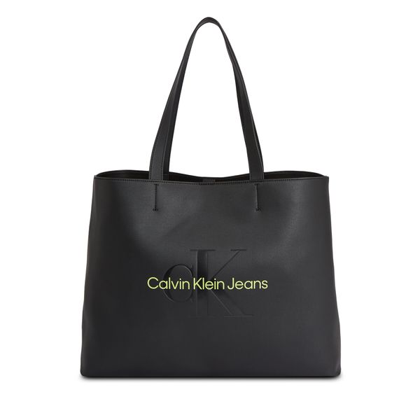 Calvin Klein Jeans Ročna torba Calvin Klein Jeans Sculpted Slim Tote34 Mono K60K610825 Black/Dark Juniper 0GX