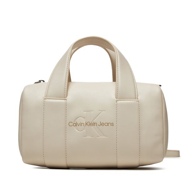 Calvin Klein Jeans Ročna torba Calvin Klein Jeans Sculpted Square Barrel Bag Mono K60K612378 Écru