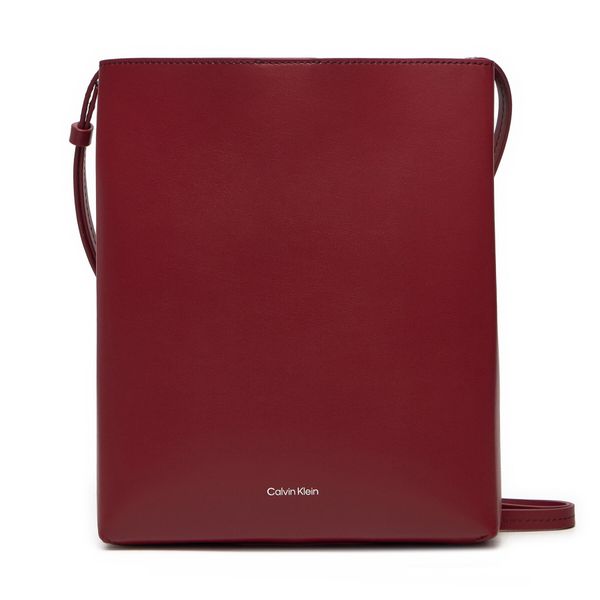 Calvin Klein Ročna torba Calvin Klein Line Ns Crossbody Lth Bag K60K612649 Bordo rdeča