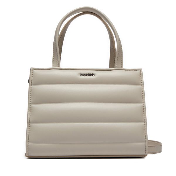 Calvin Klein Ročna torba Calvin Klein Line Quilt Mini Tote K60K612116 Siva