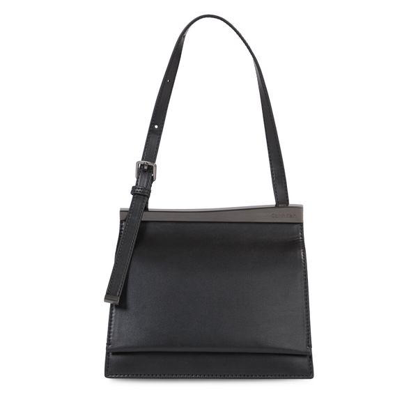 Calvin Klein Ročna torba Calvin Klein Metal Edge Shldr Bag Sm W/ Flap K60K611172 Ck Black BAX