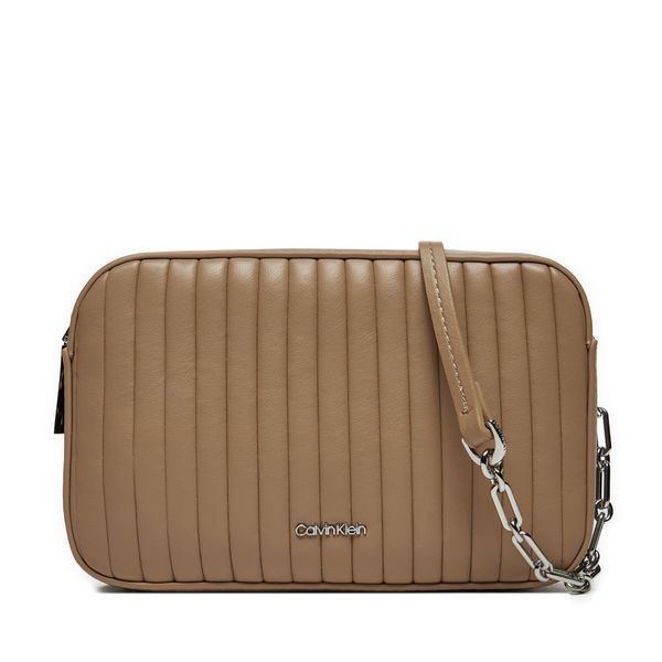 Calvin Klein Ročna torba Calvin Klein Mini Line Quilt Camera Bag K60K613078 Siva