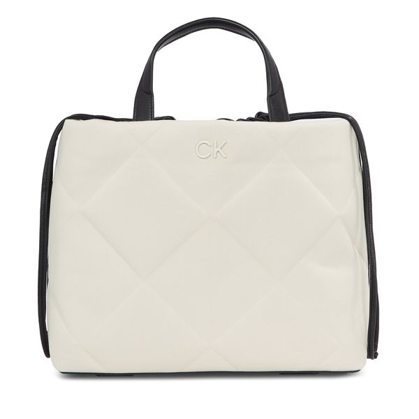 Calvin Klein Ročna torba Calvin Klein Quilt Shopper_Canvas K60K611756 K60K611756 Écru